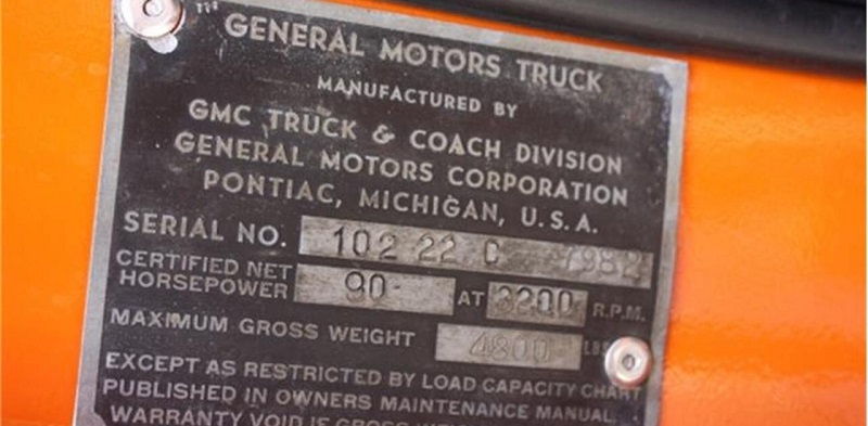 GMC Truck Serial Numbers