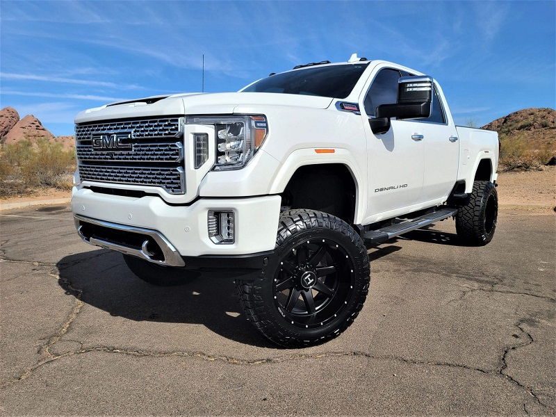 GMC Denali Truck Lifted White