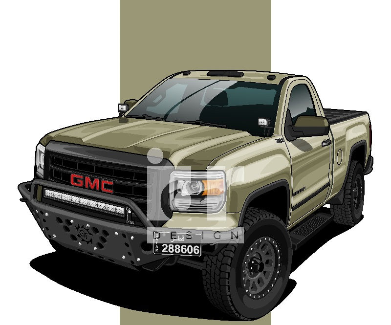 GMC Truck Cartoon