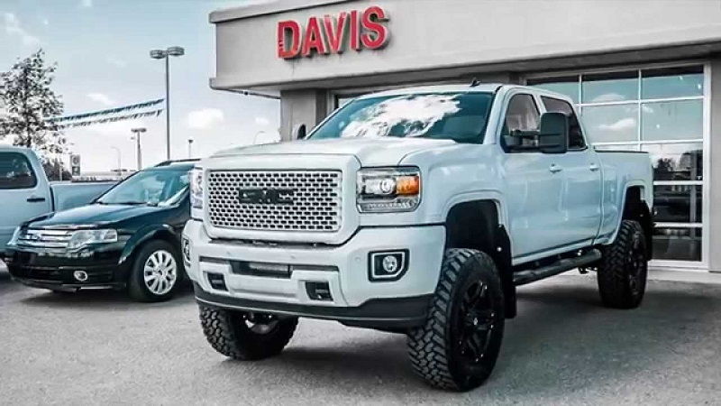 GMC Denali Truck Lifted White