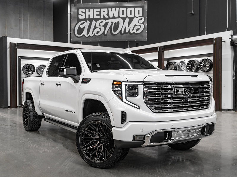 GMC Denali Truck Lifted White