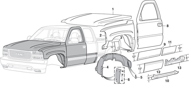 99 GMC Truck Parts