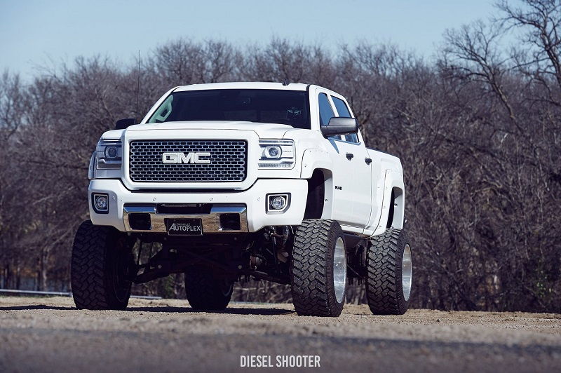 GMC White Truck Lifted