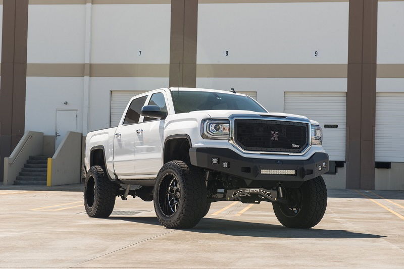 GMC White Truck Lifted